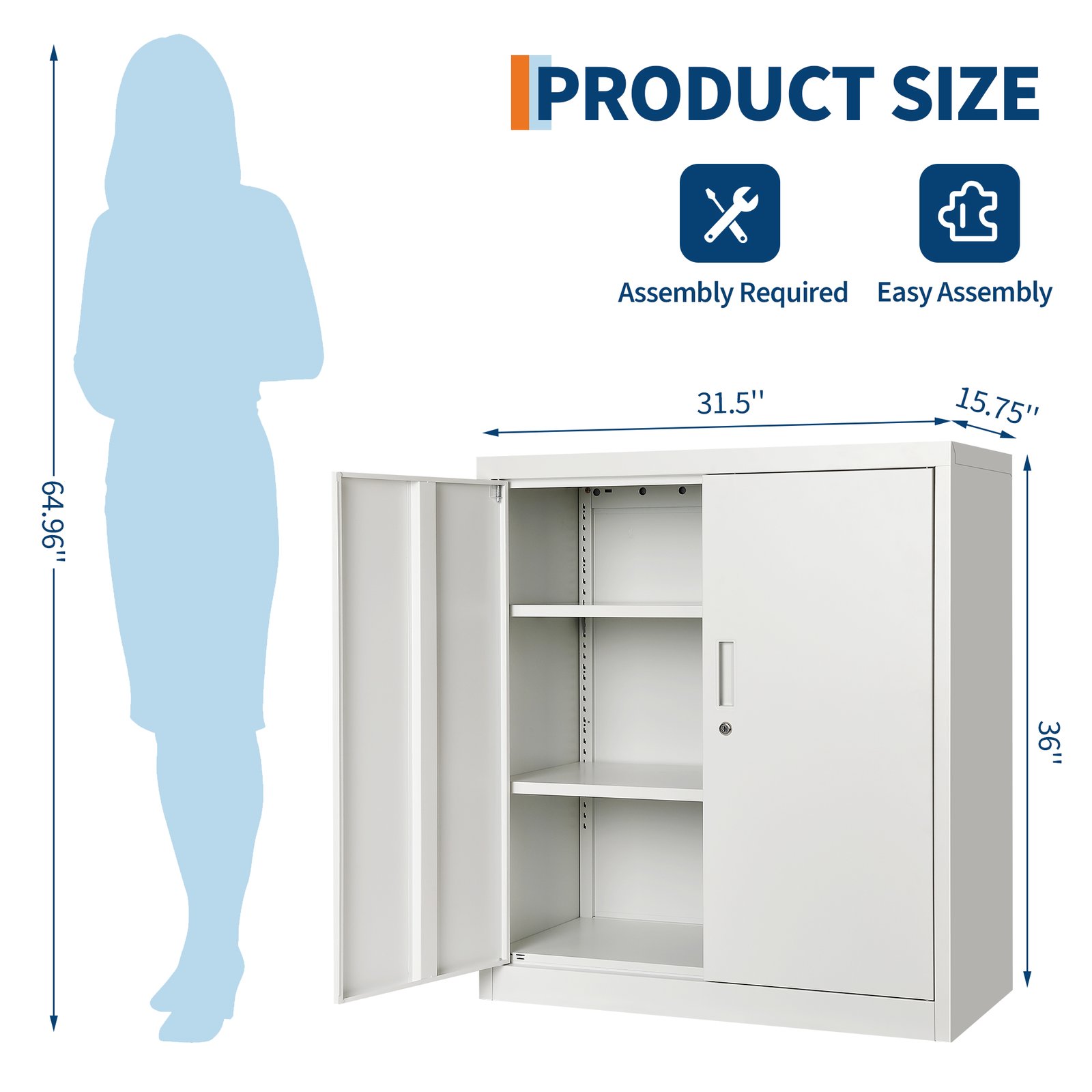 metal storage cabinet locked steel cabinet with 2 adjustable shelves   office cabinet locking tool cabinets kitchen storage cabinets metal locker small counter height storage cupboard