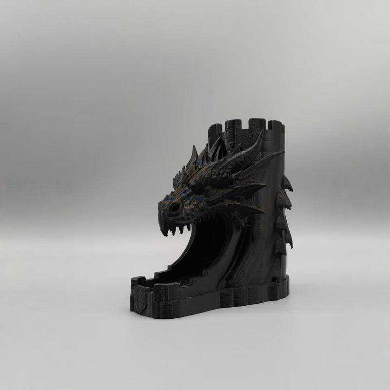 TEMU 1pc Fantasy Dragon Shaped Ornament, Dice Holder, Sturdy Structure With Vivid Design, Tabletop Games And Role Play Activities, Beautiful Decor To