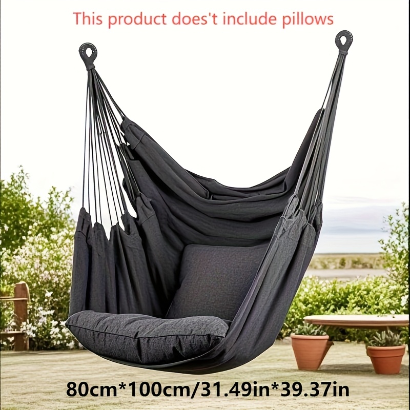 portable hammock chair outdoor swing hanging chair with straps lightweight camping chair with 200kg 441lbs load capacity   picnics hiking courtyards and patios cushion not included