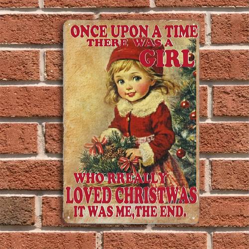 item picture 1pc printing suitable for halloween vintage style iron tin sign a time was a who really christmas wall hanging decor for home holiday sheet decorative paintings halloween gifts reusable zztm