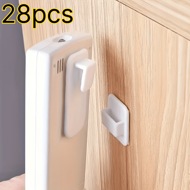 Storage Hooks 28pcs Invisible Storage Suitable For Tv And Air Conditioner Remote Control Organizing Neat Home Office Use Convenient Practical Lightweight Durable Easy Style, Utility Hooks