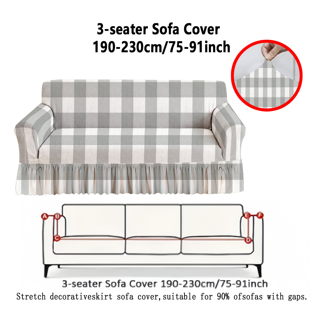 TEMU Copridivano con Gonna, Design Stampato e Coprente, Tessuto Elastico e , Stile a Gonna Svasata. Facile da Installare e Mantenere, Realizzato in