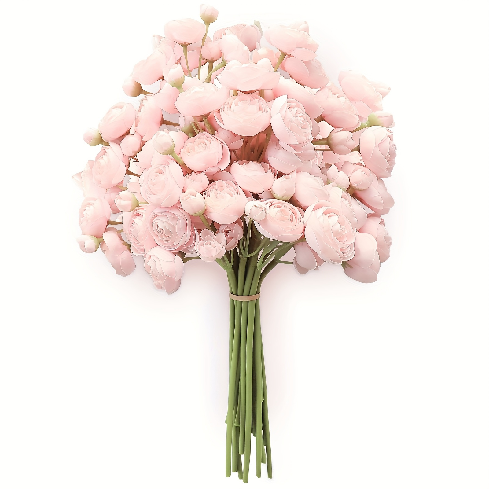 27 Artificial Roses, Peonies, Light Pink Fabric Mini Morn Glory, Wedding Party Decorations, Suitable For Pink Bouquets, Centerpieces, Bridal Decorations