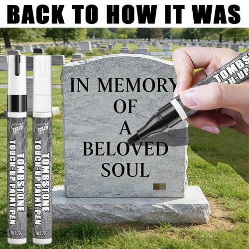gravestone lettering repair pen with water based ink suitable for restoration marker permanent marker for grave marker repair for cemetery preservation preservation devices