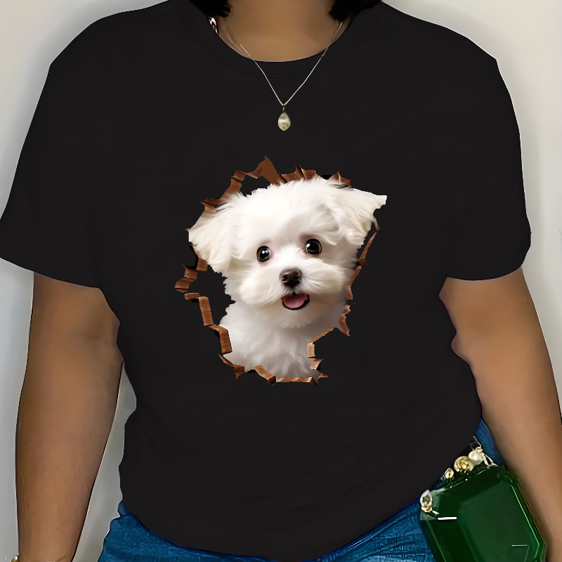 

's Plus Size T-, , , /summer , Dog , , ,