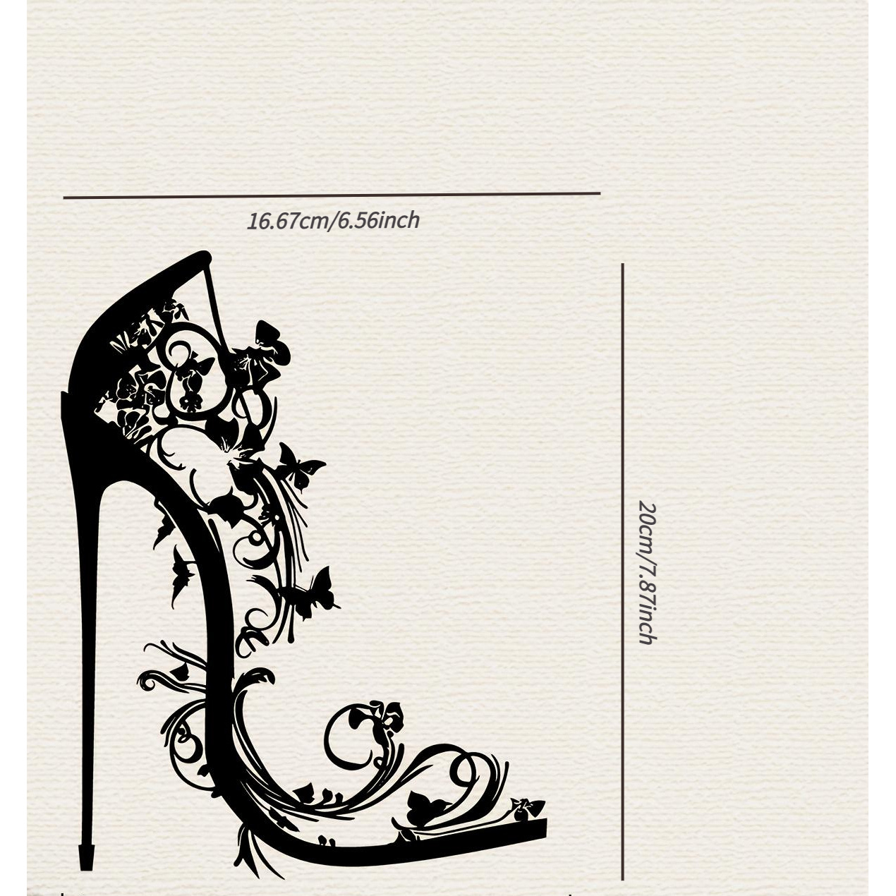 TEMU 1pc Décoration Murale Plate 2D en Acrylique de Talon Haut, Adaptée à la Décoration Intérieure et Extérieure - Cadeau Élégant pour et la