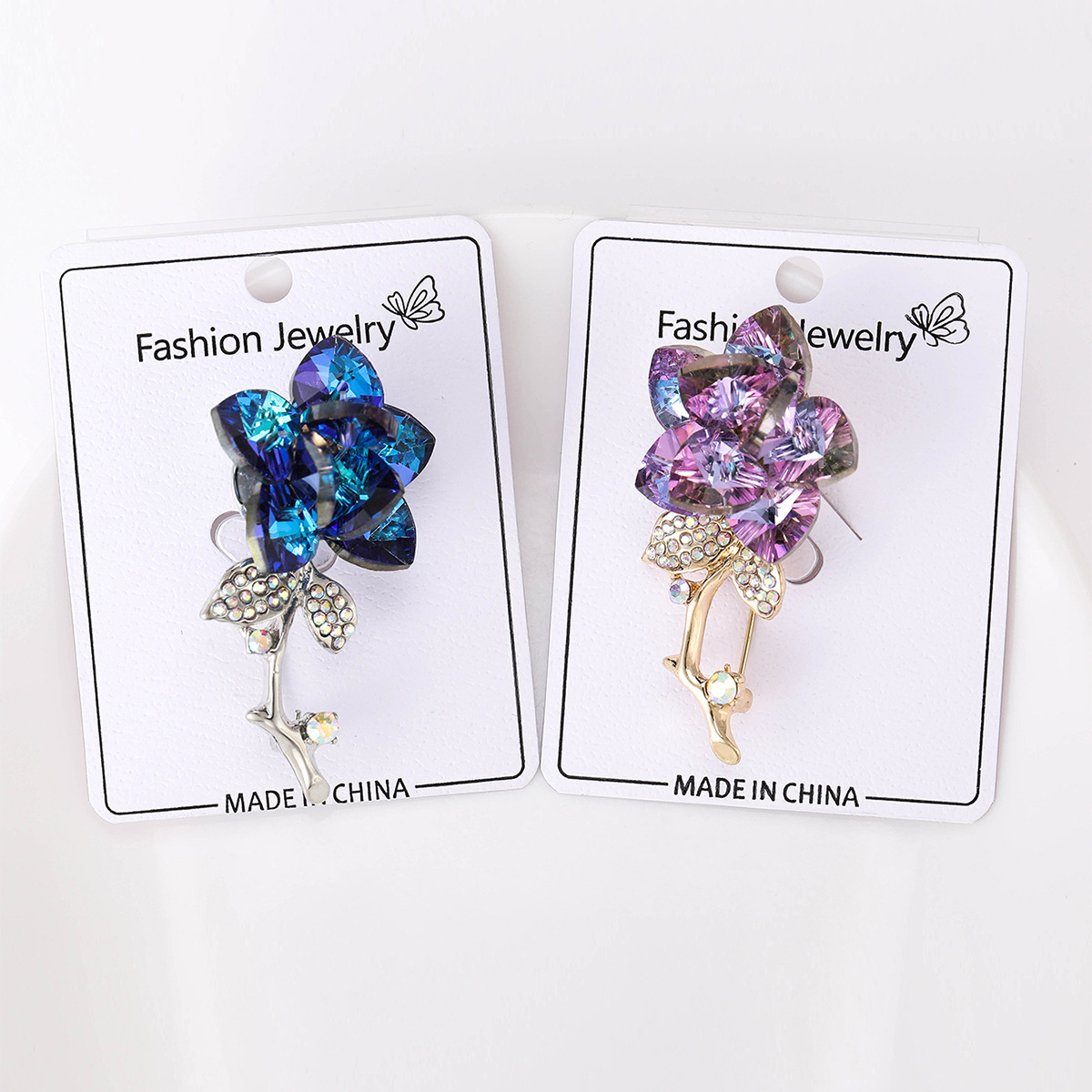 1pc elegant crystal rose brooch pin with rhinestones fashionable alloy floral lapel pin for sophisticated attire details 0