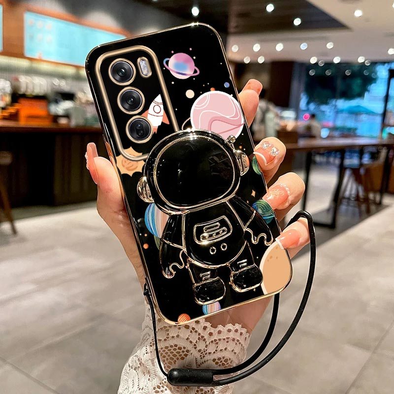 TEMU Tpu Strap Holder Case For Oppo Reno12 With Stand Back