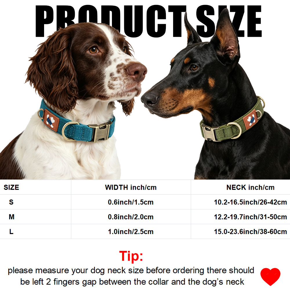 Vintage-Style Dog Collar, Wear-Resistant and Durable