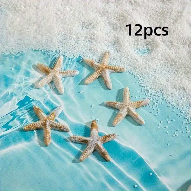 E-shop 12 Stück Bohemian-Stil 3D Acryl-Seestern-Anhänger – DIY Ozean-Themen-Accessoires mit zufälligen , Urlaubsgeschenke für Freunde, Ohrringe &