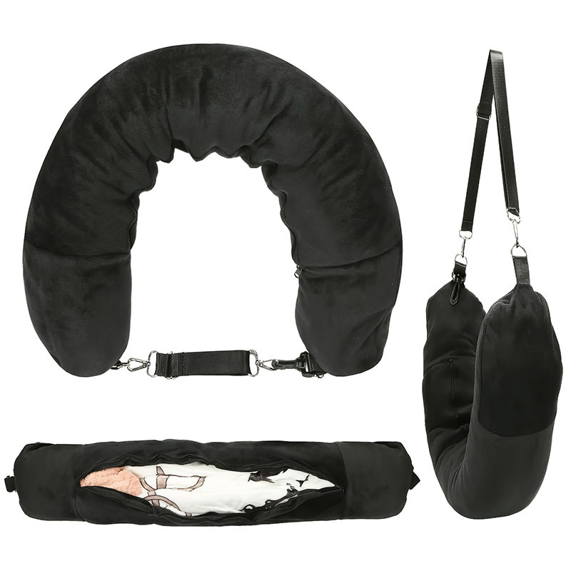 an ergonomic u shaped travel pillow suitable for planes cars and offices lightweight and portable neck support made of soft material machine washable making it an   accessory   in four colors