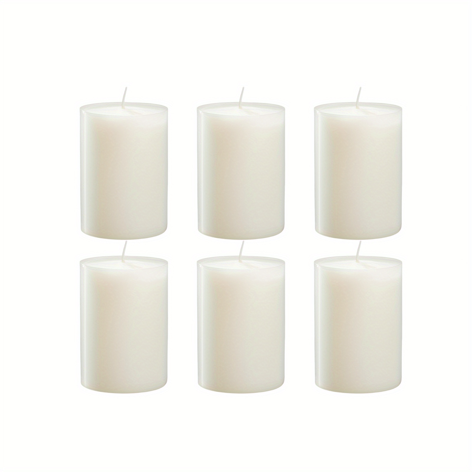 6/12pcs White Votive Candles - 1.5" X 2", Suitable For Home Decoration, Restaurants, And Occasions