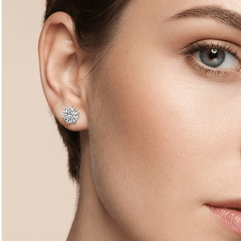 Women's 0.5/1/2/3 Carat Captivating Moissanite Stud Earrings
