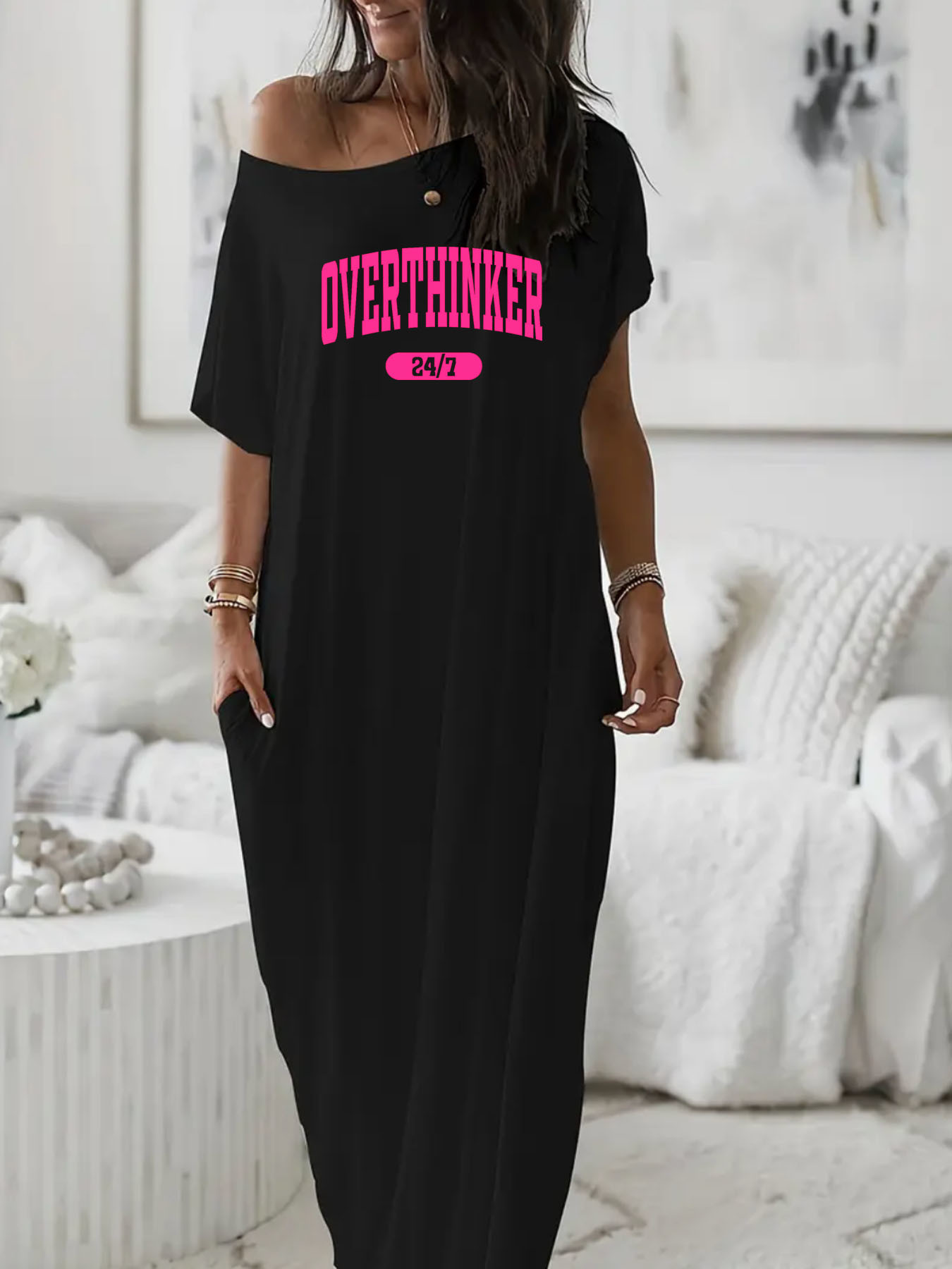 long dresses with pockets sold on Temu United States
