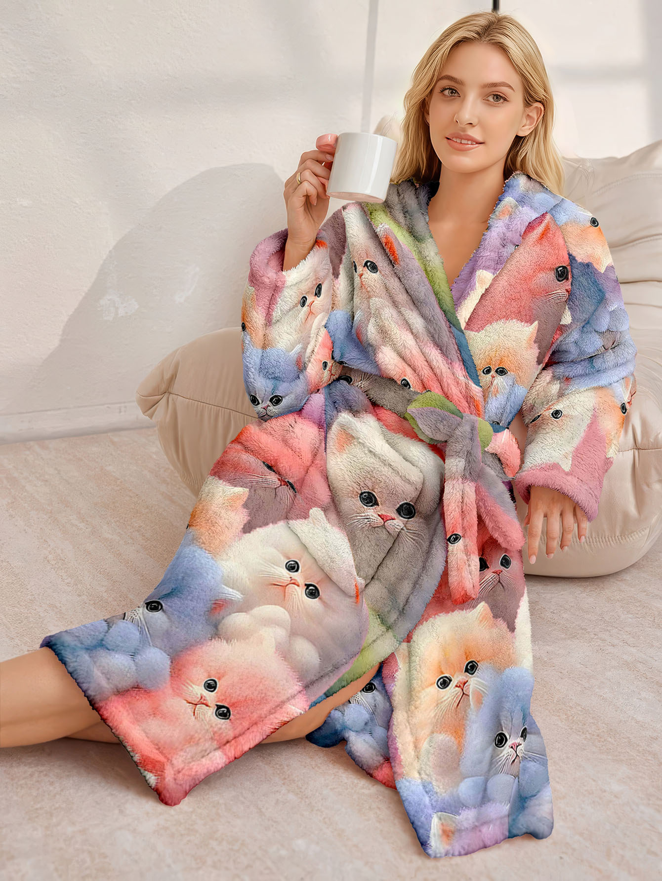 Women'S Luxury Bathrobe - Plush Hooded Robe with Drawstring Waist & Pockets, Soft Fluffy Winterrobe in Pastel Pink - Cozy Indoor/Outdoor Wear for, Bath, Spa, Or Home - Perfect Winter Gift For Women, Bathrobe For Women, Spa Wear, Comfortable Wear