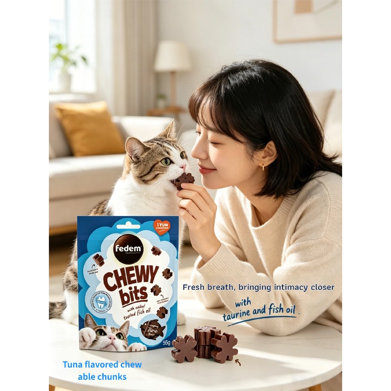  tuna flavored chewable that cats can dogs the early months can which     can clean teeth and massage gums Product details 2