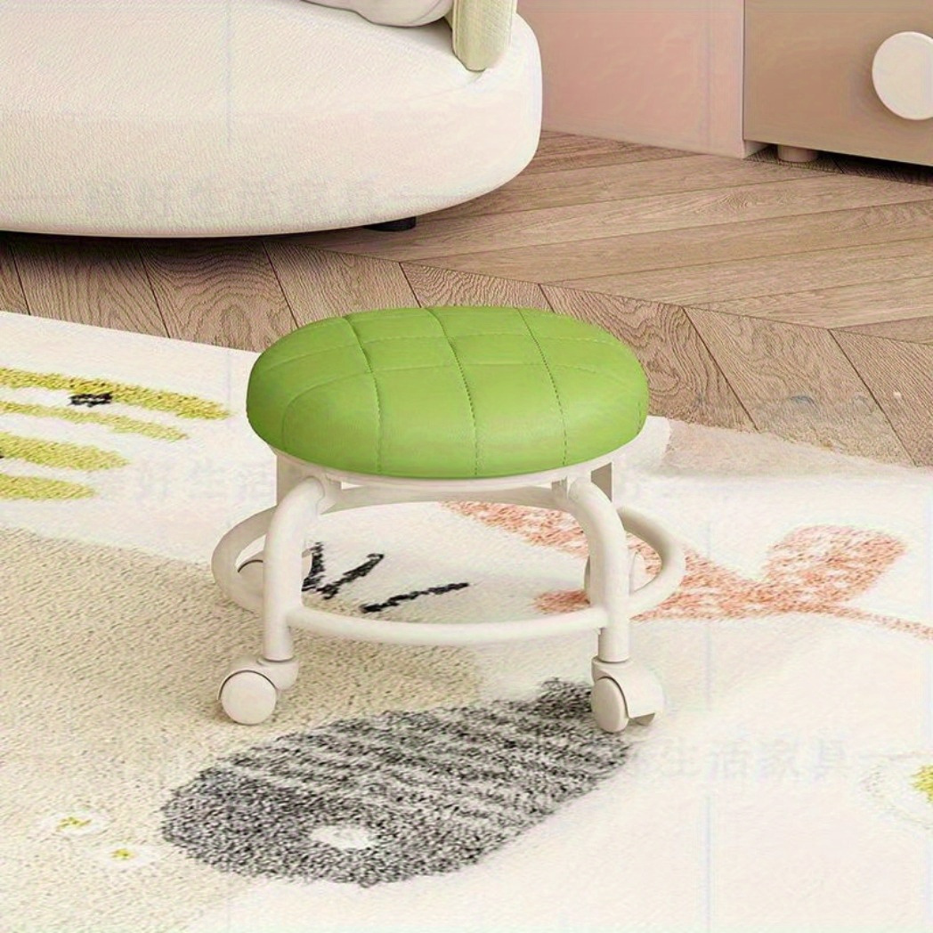1pc small stools with wheels low stools round stools household mobile swivel stools shoe stools multifunctional beauty sewing   repair and shoe changing stools with a   weight not exceeding 70   Product details 3