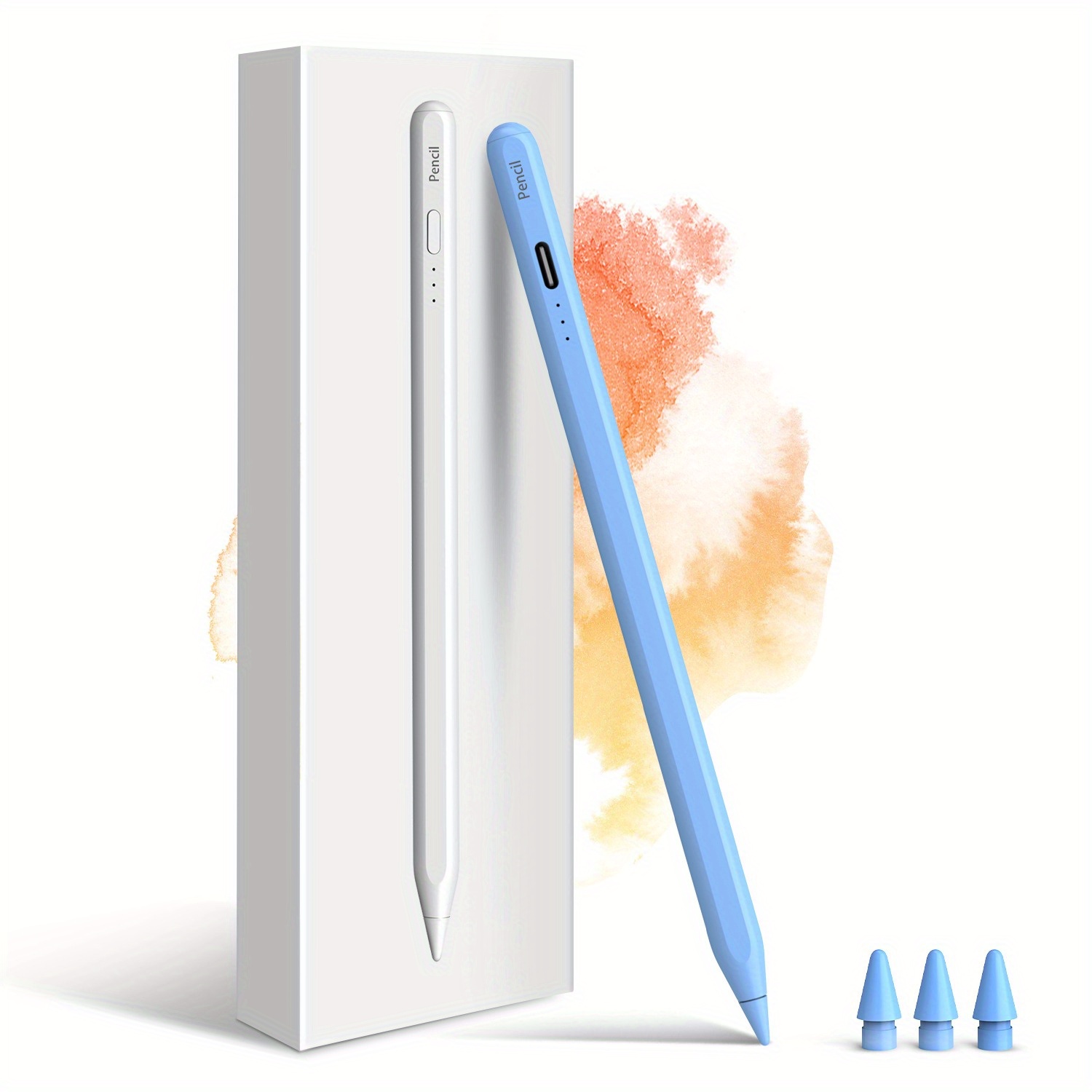 Stylus Pen for iPad 2025-2018, Faster Charge Apple Pencil for iPad, with Tilt Sensitivity & Palm Rejection & Magnetic, Compatible iPad 10/ 9/ 8/ 7/ 6, Pad Air 3/ 4/ 5, Pro 12.9"/ 11", Mini 6/ 5, M2, M4