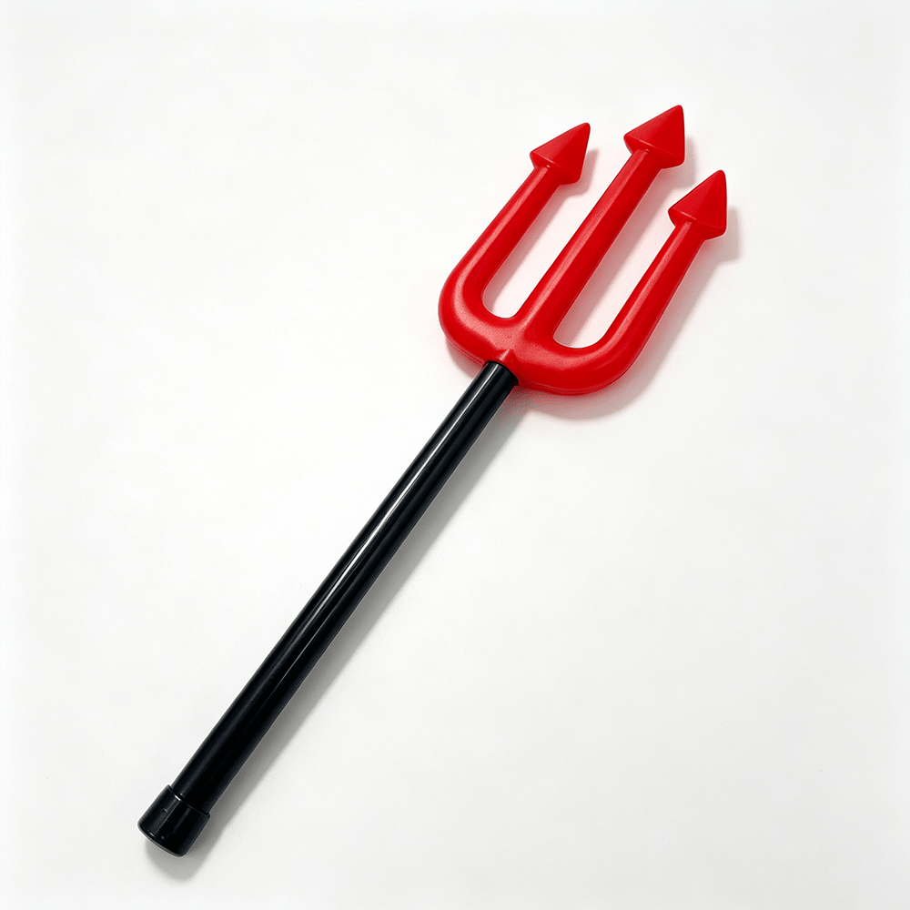 TEMU Bâton de petit d'Halloween, mini fourche de , accessoire portatif léger, gants de sécurité épais en PVC, style à trois dents, accessoires photo