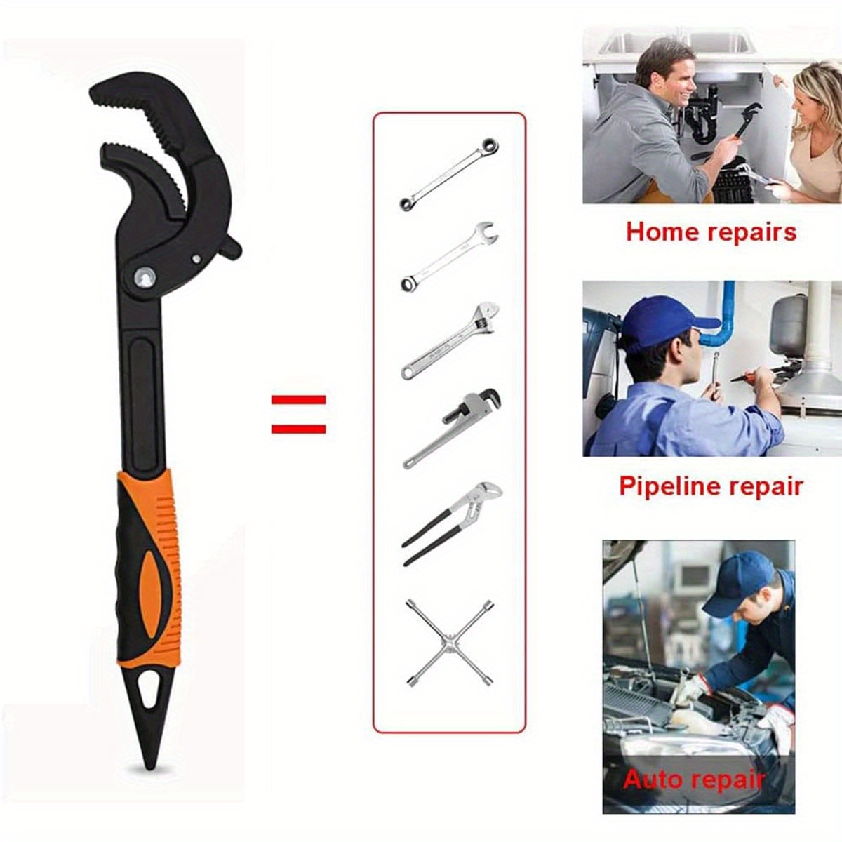 Multi-Function Adjustable Spanner with Flexible Jaw