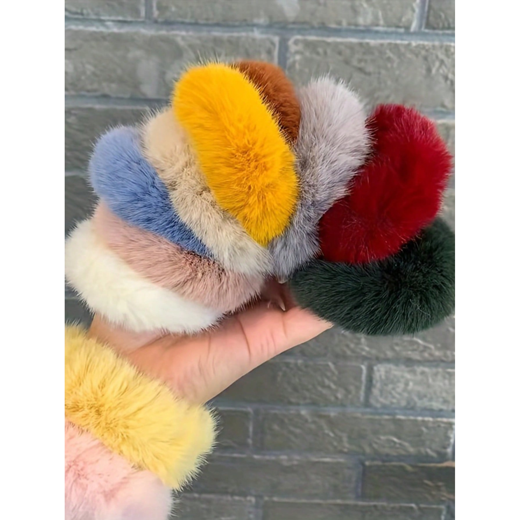 Image of 10/20pcs Colorful Simple Plush Hair Ties, Hair Bands, Hair Accessories, Random Colors, Ideal For Gifts, Soft And Comfortable