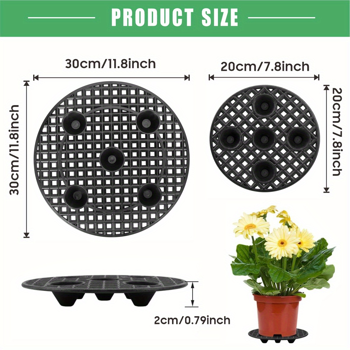 6x plant level pot elevator heavy duty plant stands 20 30cm plant pot saucer details 0