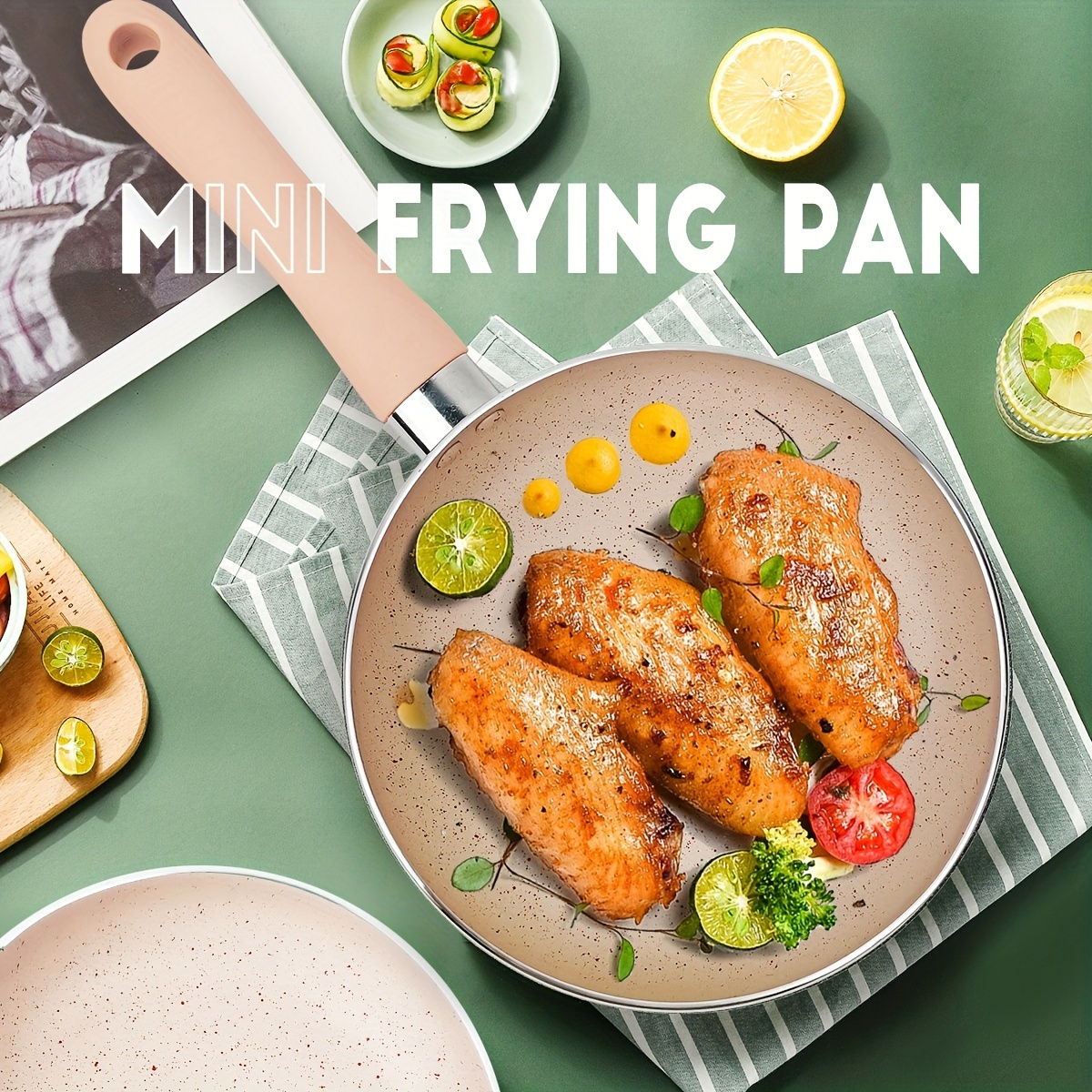 mini non stick aluminum   cute tender series ideal for single bite breakfast eggs more dishwasher safe kitchen cookware Product details 2