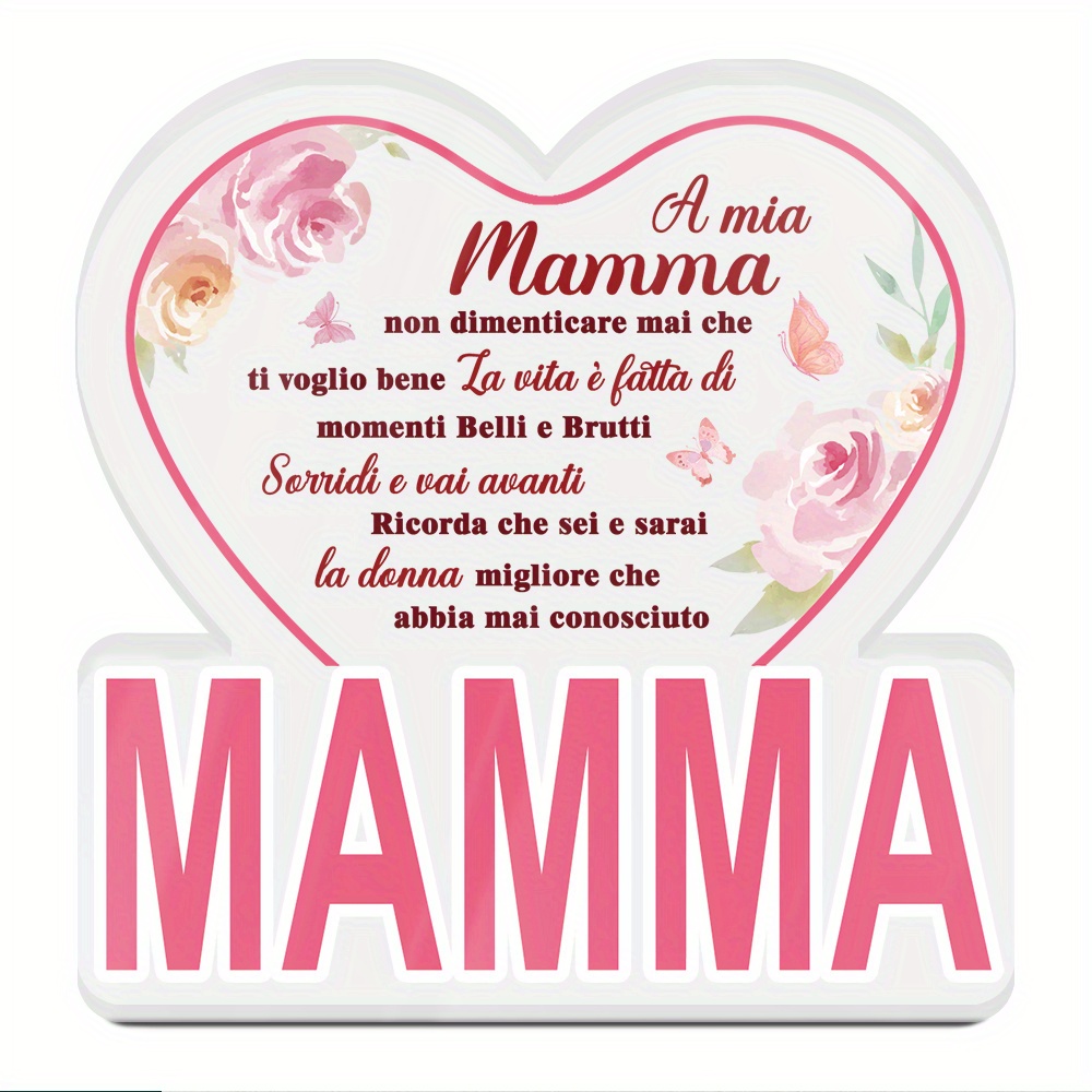 TEMU Putuo Decor 1pz Decorazione da Tavolo in Acrilico a Forma di , a Mia Non Dimenticare Mai Quello, Decorazione da Scrivania per Soggiorno in Stile
