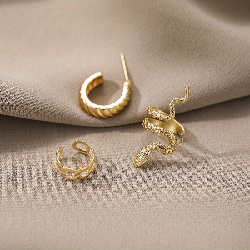 3-6pcs Creative Women's Snake Ear Stud Set