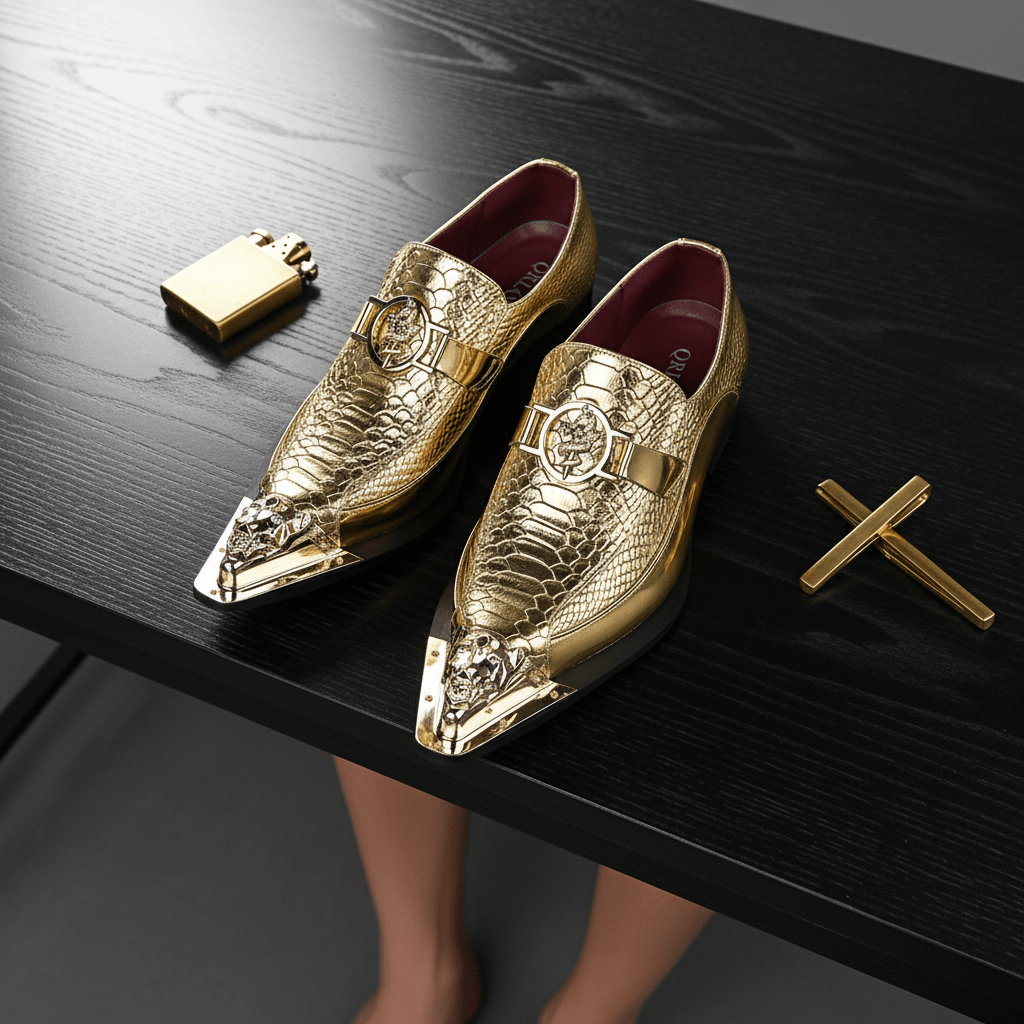 gold and silver dress shoes Champagne Gold Prom Shoes with Low Block Heels Champagne / 9.5M