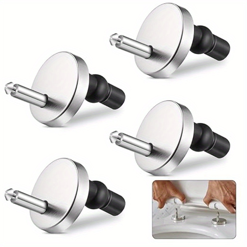 4pcs Universal Toilet Seat Kit, Screws, Quick Release, - Toilet Seat Replacement Parts Kit, Toilet Lid Maintenance Additions, Fixing Additions (round Screws)