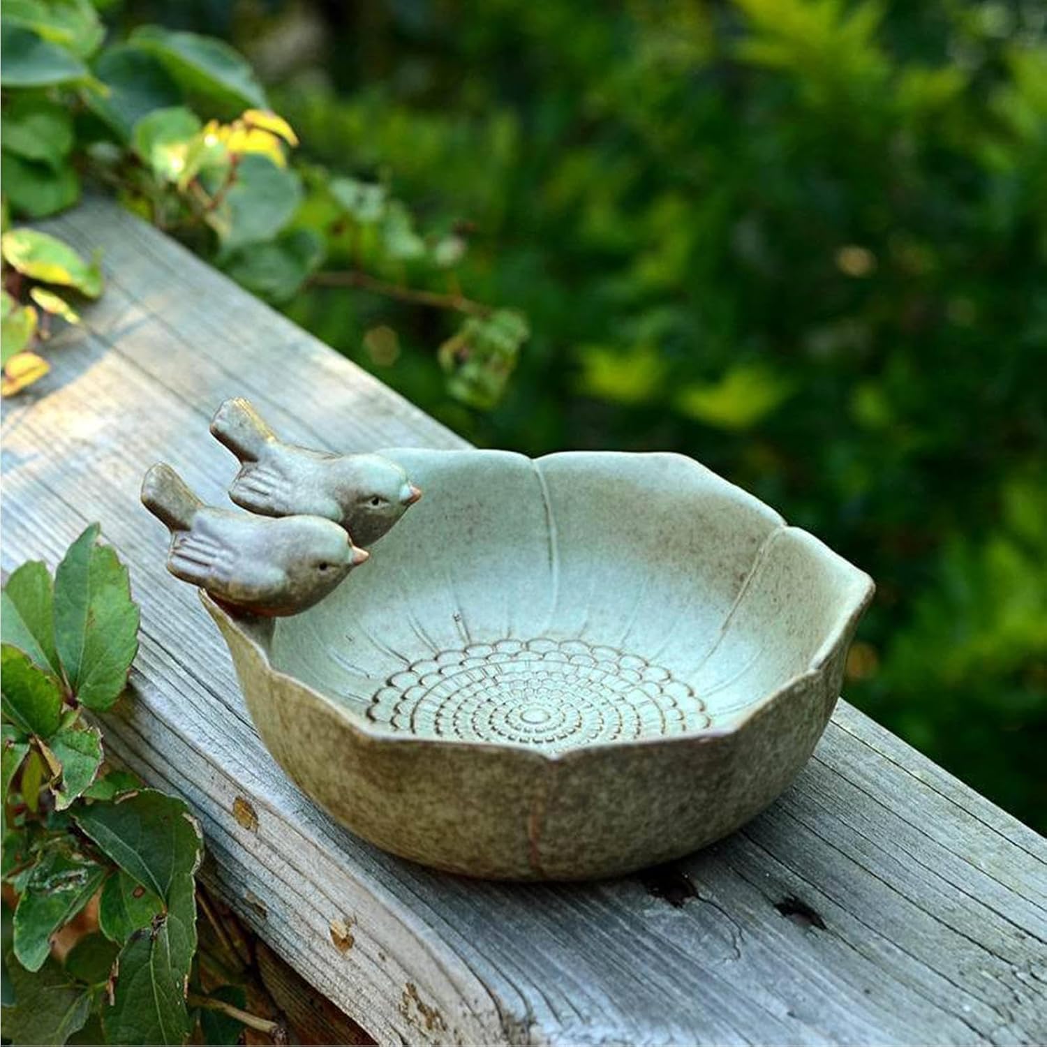 Temu – TEMU Ceramic Bird Bath For Outdoors, Ground And Tabletop Decor, Ground Feeders Bird Bath Feeding Bowl For Outdoors, Garden Deck, Balcony, Yard, Lawn