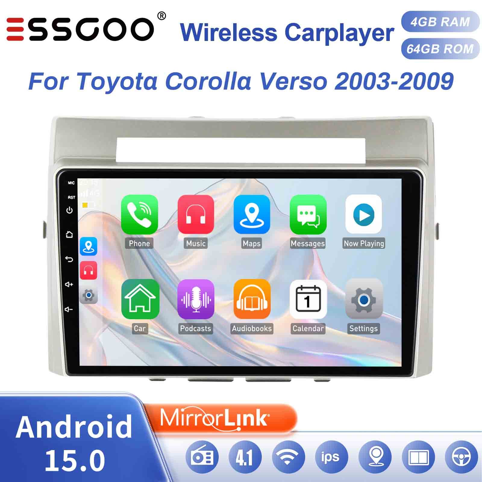 TEMU Essgoo 9-inch 15 Multimedia Player For (2003-2009) | 4gb 64gb | & Auto | 1080p 2.5d Display | Gps Wifi Fm |