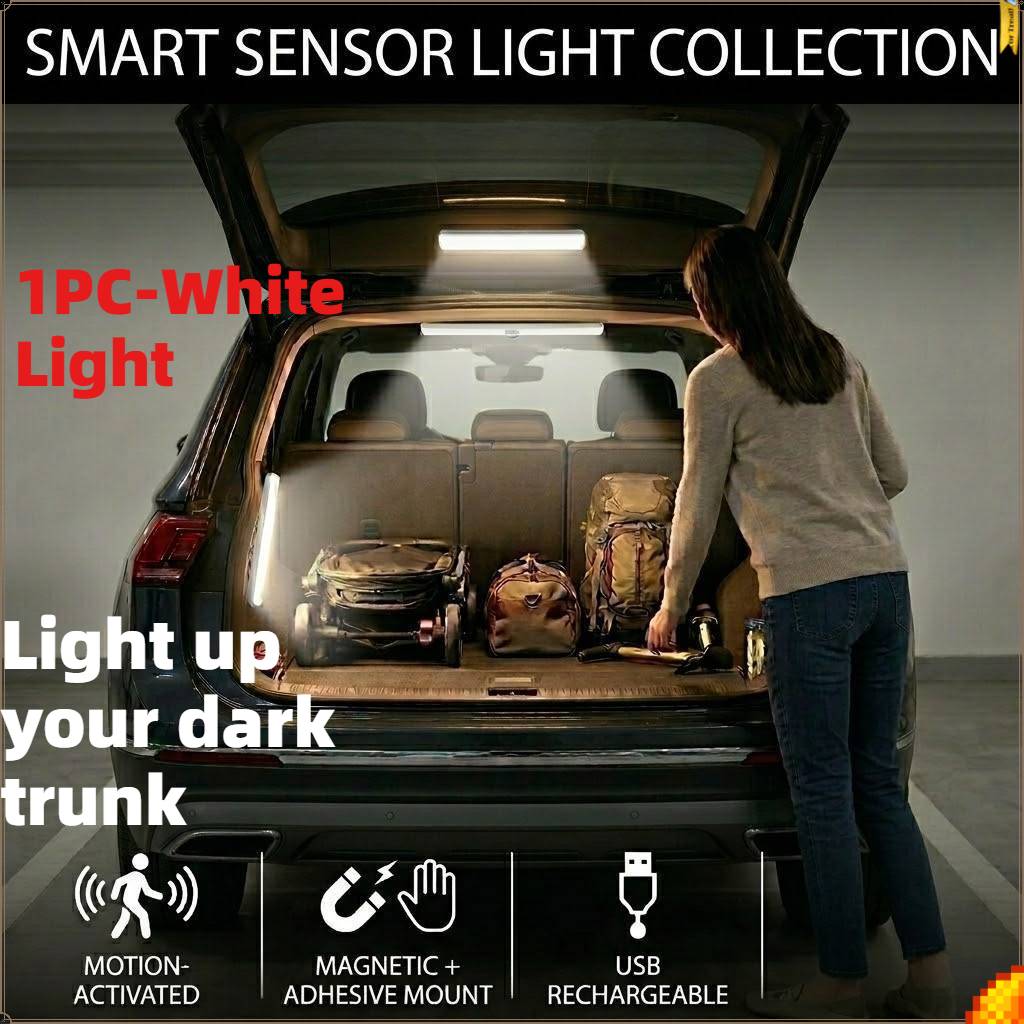 TEMU 1 barre lumineuse fil à détecteur de mouvement LED, veilleuse avec chaude pour cuisine, placard, couloir, éclairage d'arrière-bout de voiture et