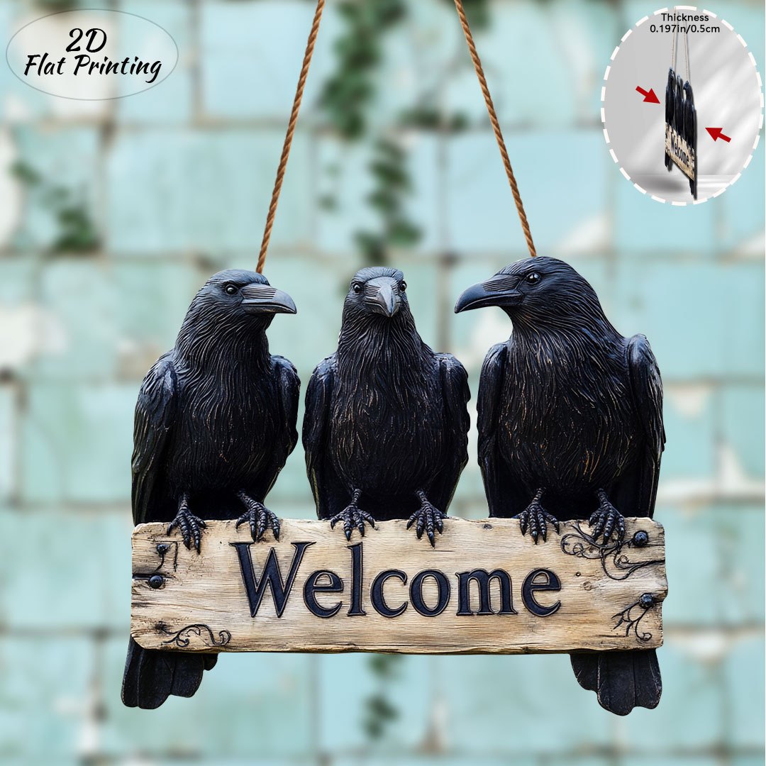 TEMU 2d Flat, 2d Flat Surface, 1pc Of Wooden Printed Flat Case Wood, Suitable For Seasonal Decorative Ornaments, 1pc Of Wooden Welcome Sign, Themed