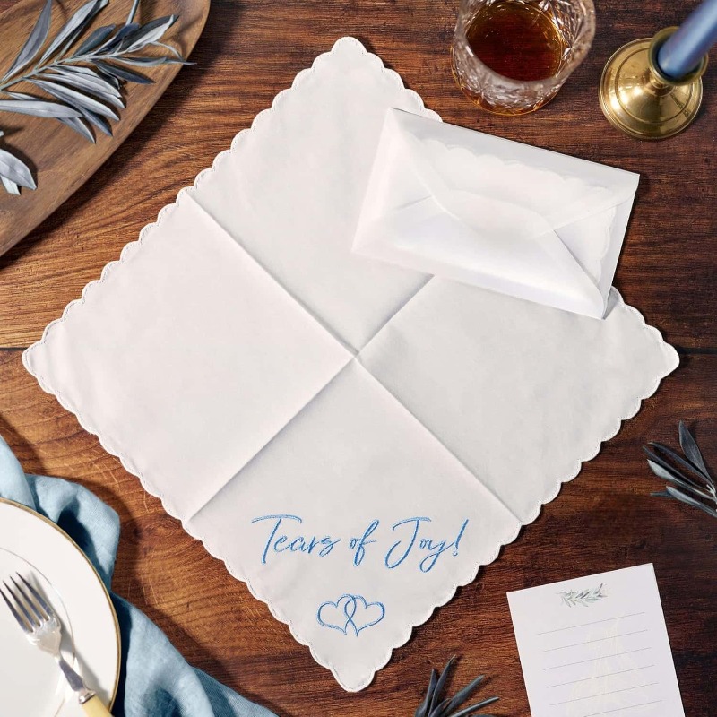 Custom Gift Handkerchief for Bride on Wedding Day