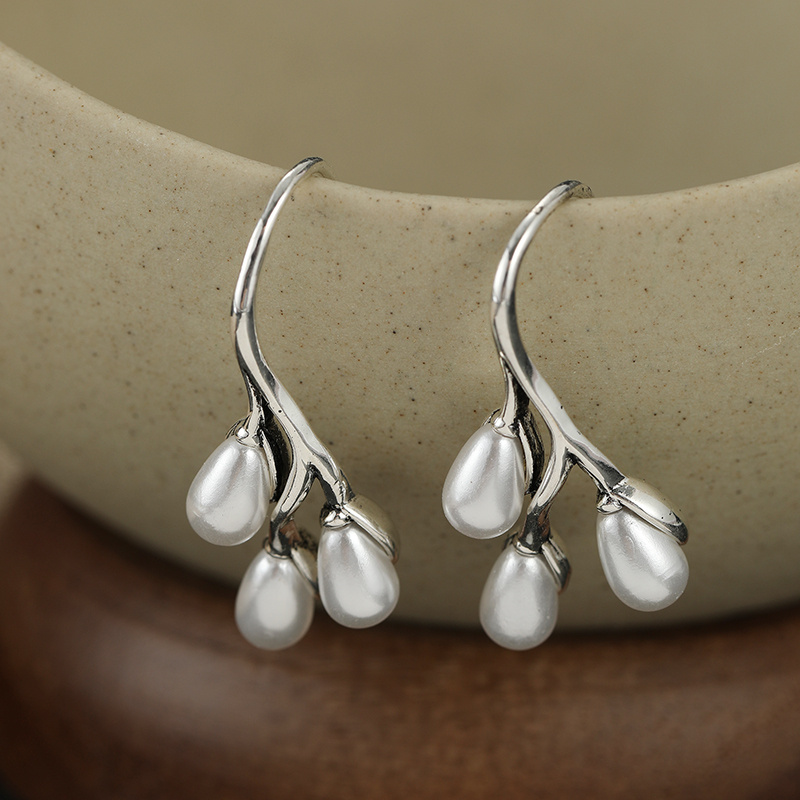 Women's Floral Branch Drooping Ear Hook Earrings
