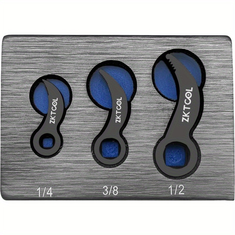 E-shop ZKTOOL 3-teiliges Schraubendreher-Adaptor-Set mit Klammerschraubendreher - Robuste Stahlkonstruktion, rutschfeste quadratische Profilierung,