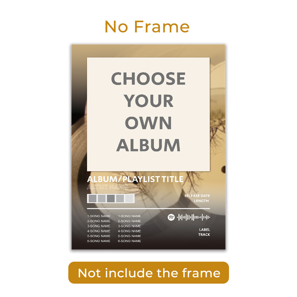TEMU 2d Flat, [customized Frame/ Frameless]1pcs Simple Custom Personalized Modern Popular Rap Album Poster, Music Album Cover Decoration, Poster