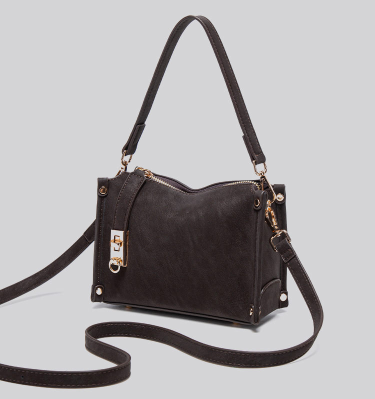 Retro Cowhide Texture Crossbody Bag For Women Casual Tote Bag_voghion.com