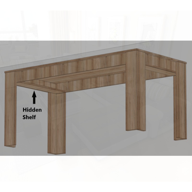 Stylish 8-Seater Dining Table for Family Gatherings - 190Cm Black Woodgrain End Perfect for Modern Homes And Entertaining Guests