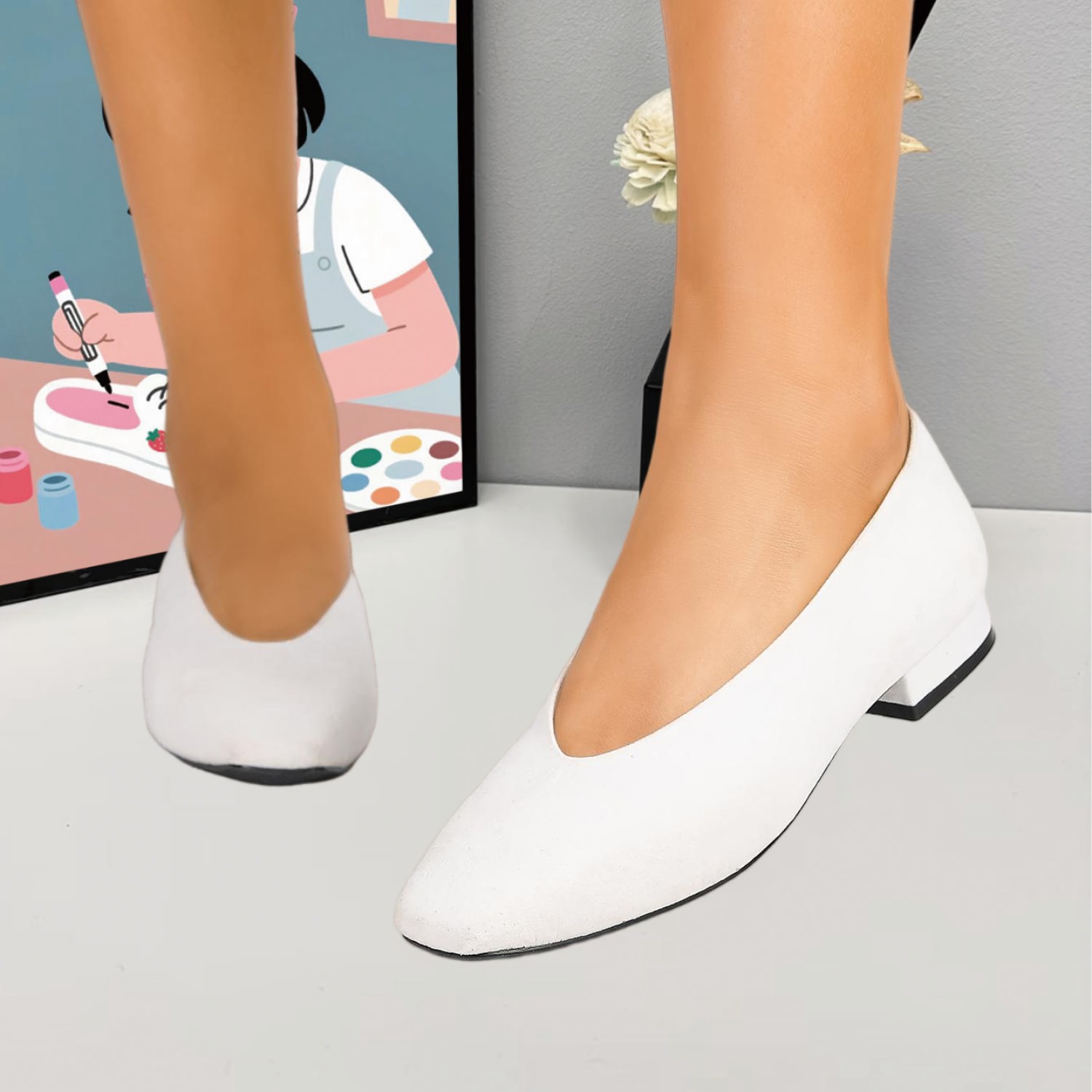 TEMU New Summer Solid -toe Low-heel Shallow Mouth Flat Shoes, Versatile And Comfortable Flat Women's Shoes For Commuting, Women Shoes