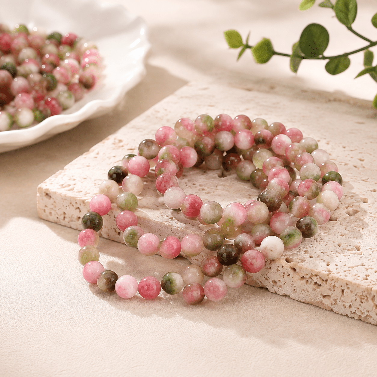TEMU Perles rondes en , perles d'espacement libres pour la fabrication de bracelets, et artisanat de bijoux