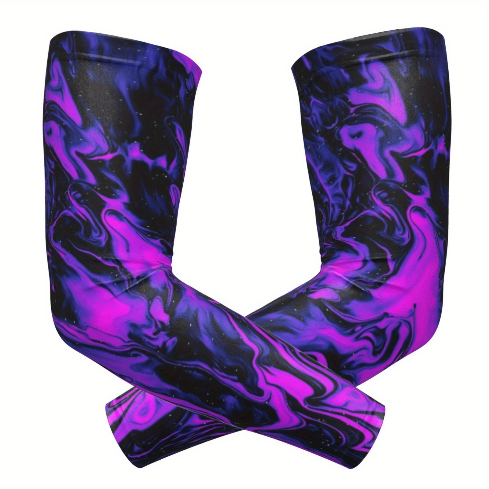 Of Purple-black Gradient Pattern 3d Fashion Outdoor Sleeve Covers