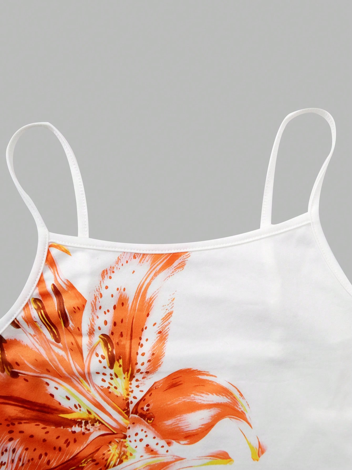 Conjunto de Top Cami Floral Casual e Saia Cake para Meninas 5