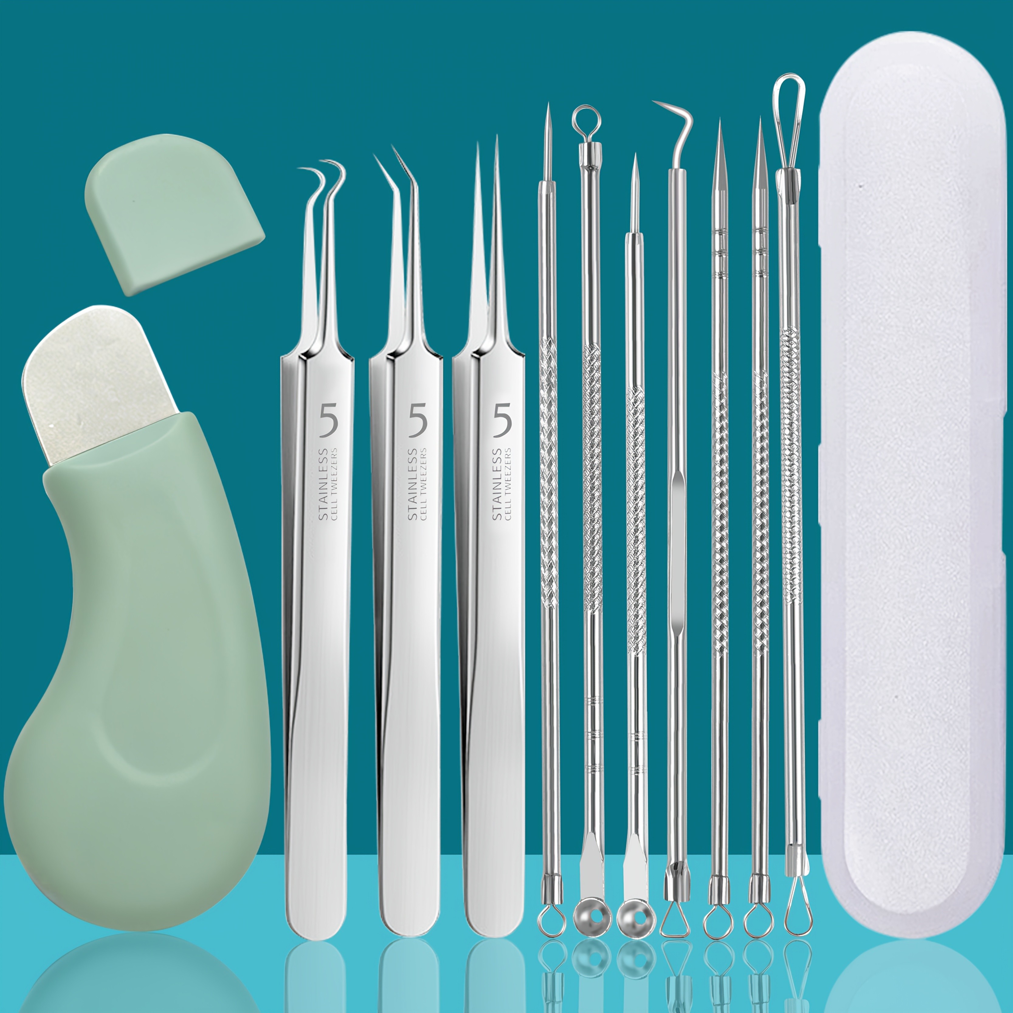 Image of 11pcs Set - And Remover Kit, Scraper, Portable Storage Case Included, Suitable For Types, Perfect Gift For Parties, Gatherings, Valentine's Day, And Couples