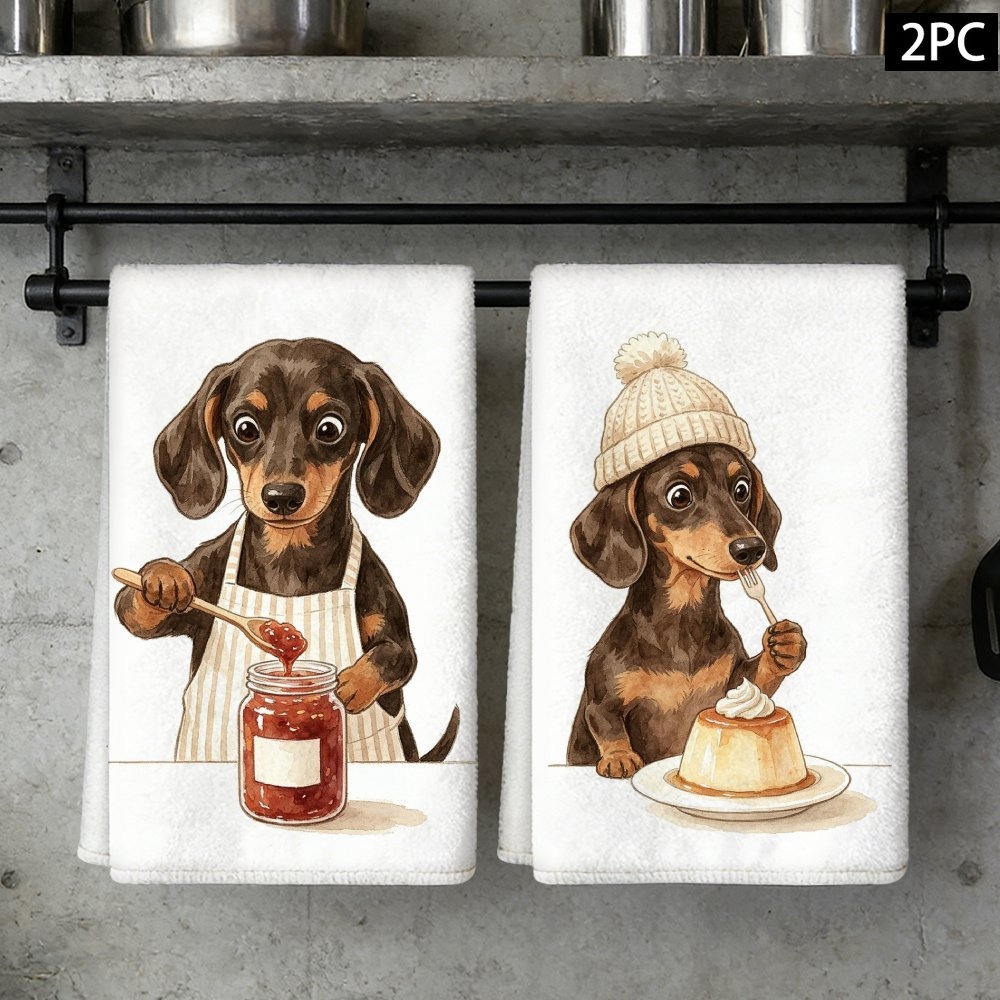 TEMU Cleaning Cloth 2pcs Kitchen Towel, Soft And Absorbent Microfiber Tea Towel, Decorative Housewarming/birthday Gift For Mom, , Neighbors, Fun