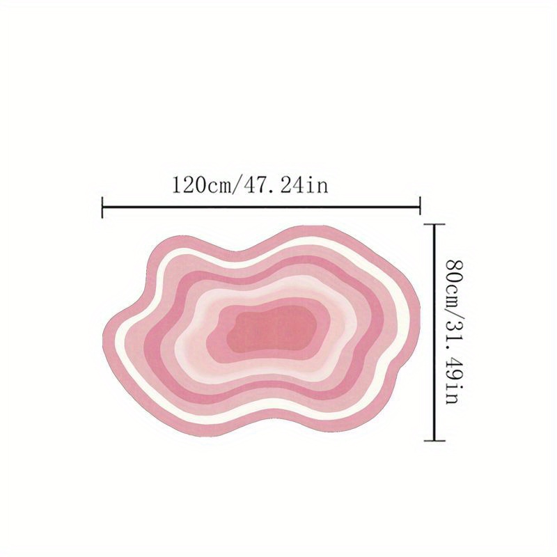 TEMU Cachemira + 1000G + 10Mm Alfombra Decorativa de Forma Irregular y Colorida para de Estar, Alfombra de Noche Rosa Cute Degradada para el