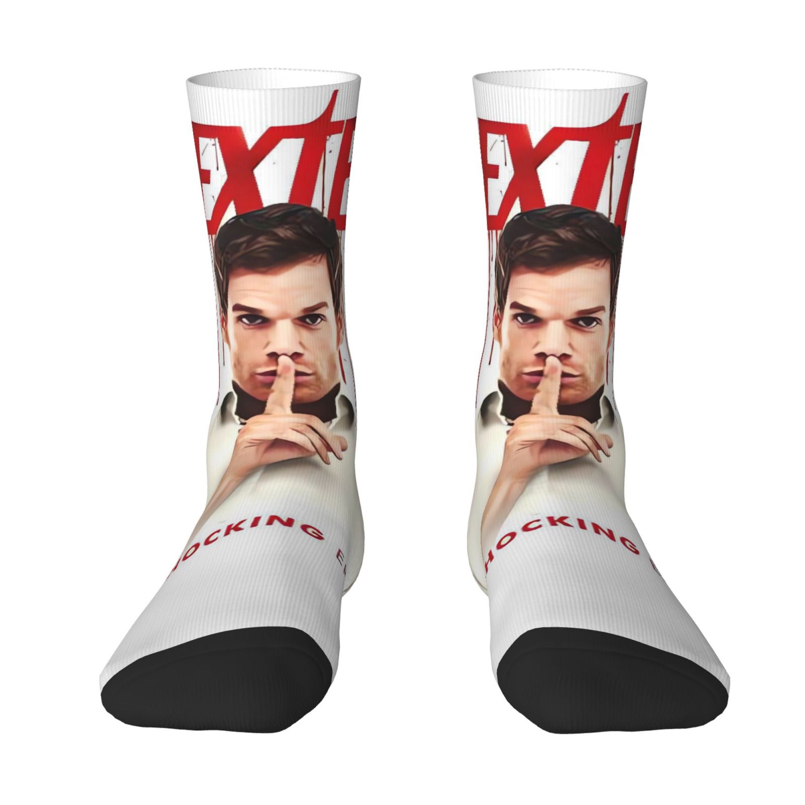 TEMU A Pair Of Novelty Socks For Men/women - Suitable For - Breathable Polyester Blend - Machine Washable 3d Print Socks With Unique Theme Designs,