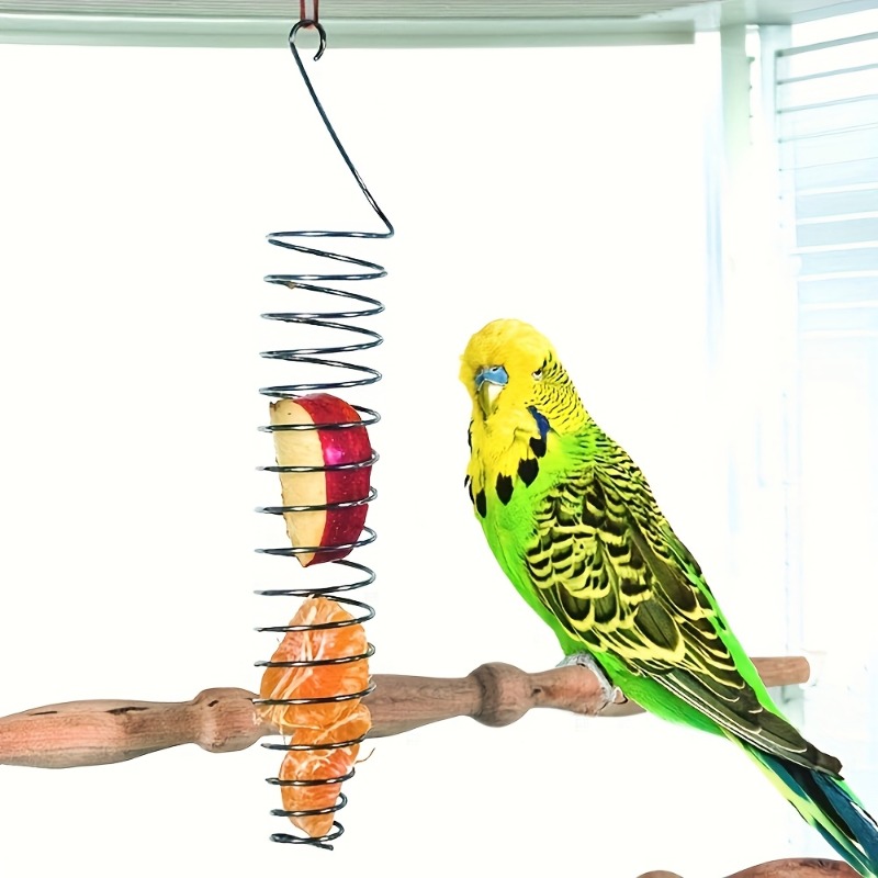 TEMU 2pcs Stainless Steel Bird Feeders - Durable Parrot Snack And Seed Containers, Suitable For Long-tailed Parrots, Cockatiels, Parrots, Conures,